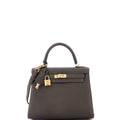 Kelly Handbag Vert Maquis Togo with Gold Hardware 25