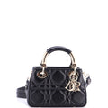 Lady 95.22 Bag Cannage Embossed Leather Mini
