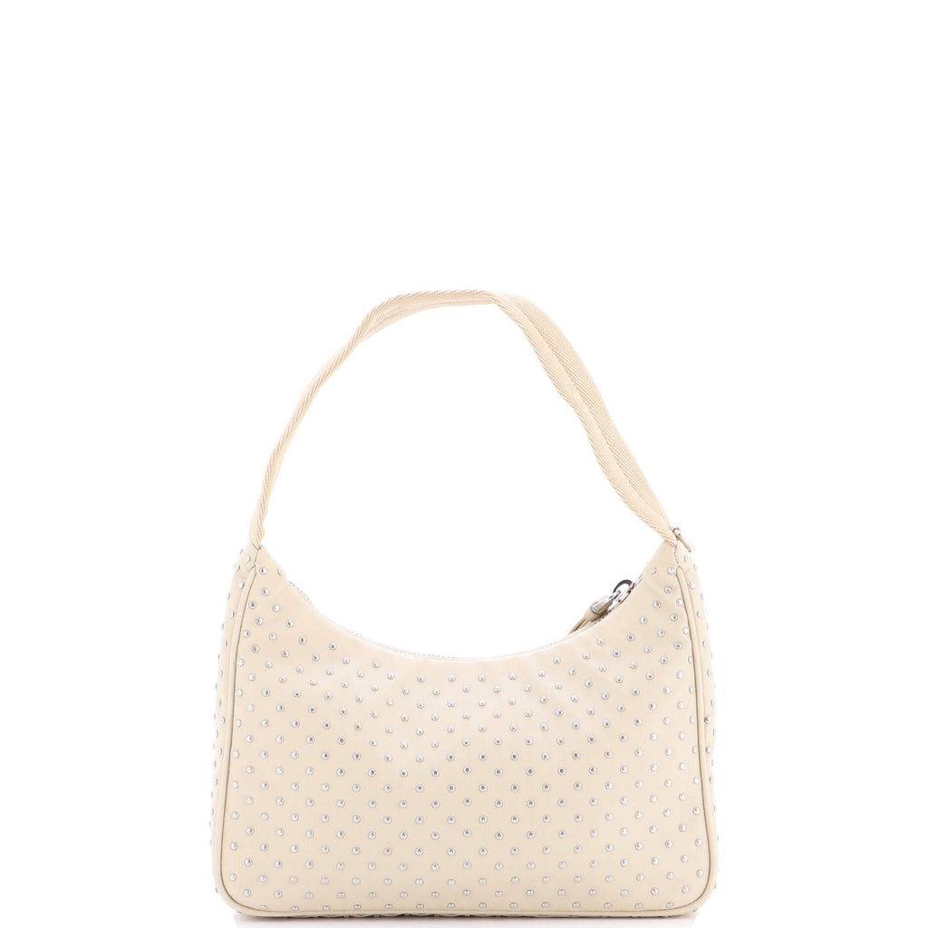 Re-Edition 2000 Hobo Studded Tessuto Mini