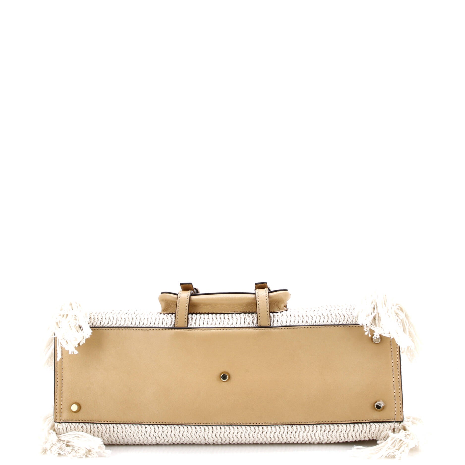 Edith NM Satchel Knit Cotton with Leather Medium
