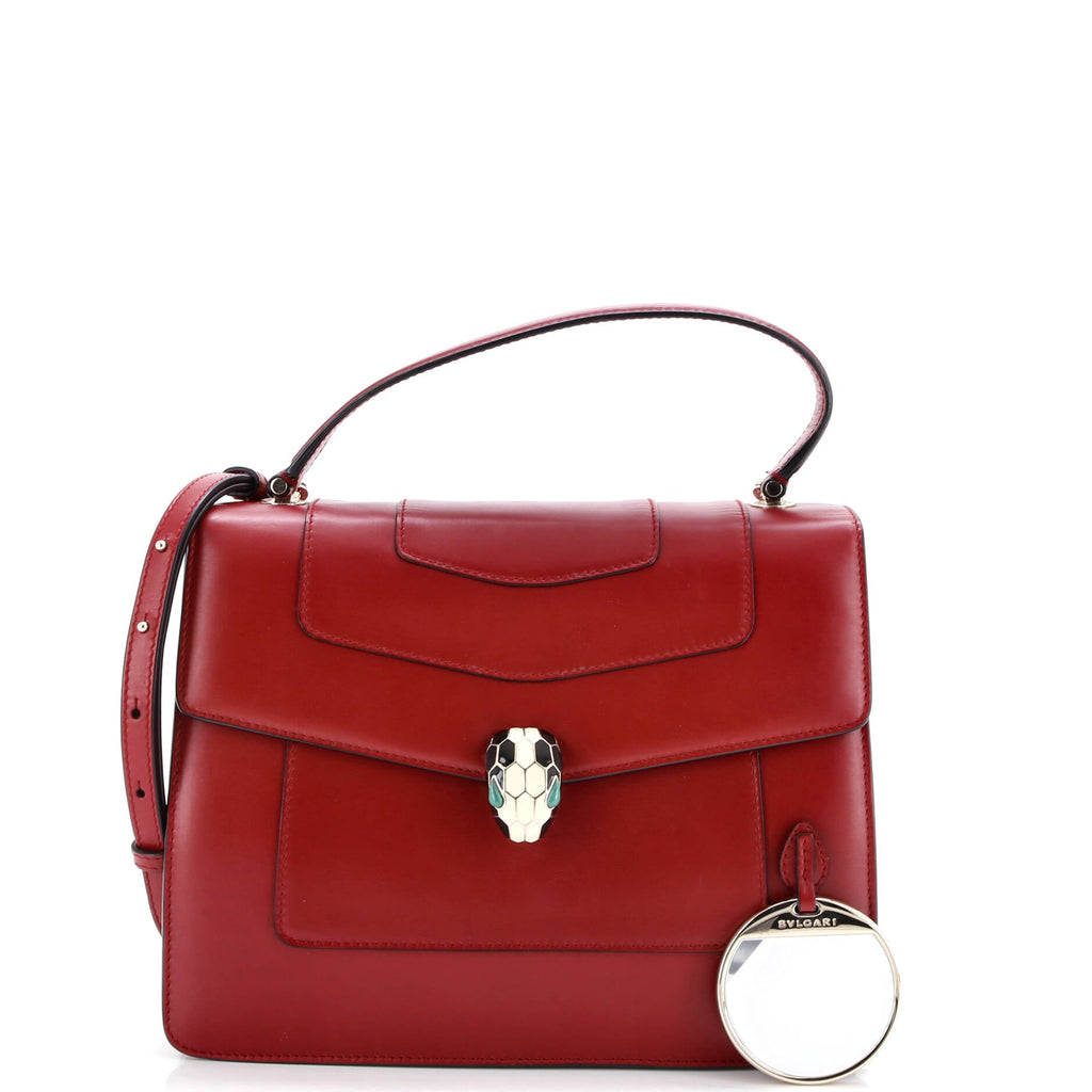 Serpenti Forever Top Handle Bag Leather Medium