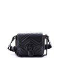 GG Marmont Convertible Flap Shoulder Bag Matelasse Leather Mini