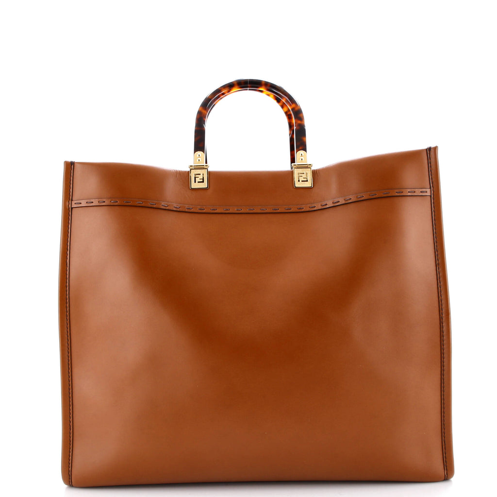 Sunshine Shopper Tote Leather Large