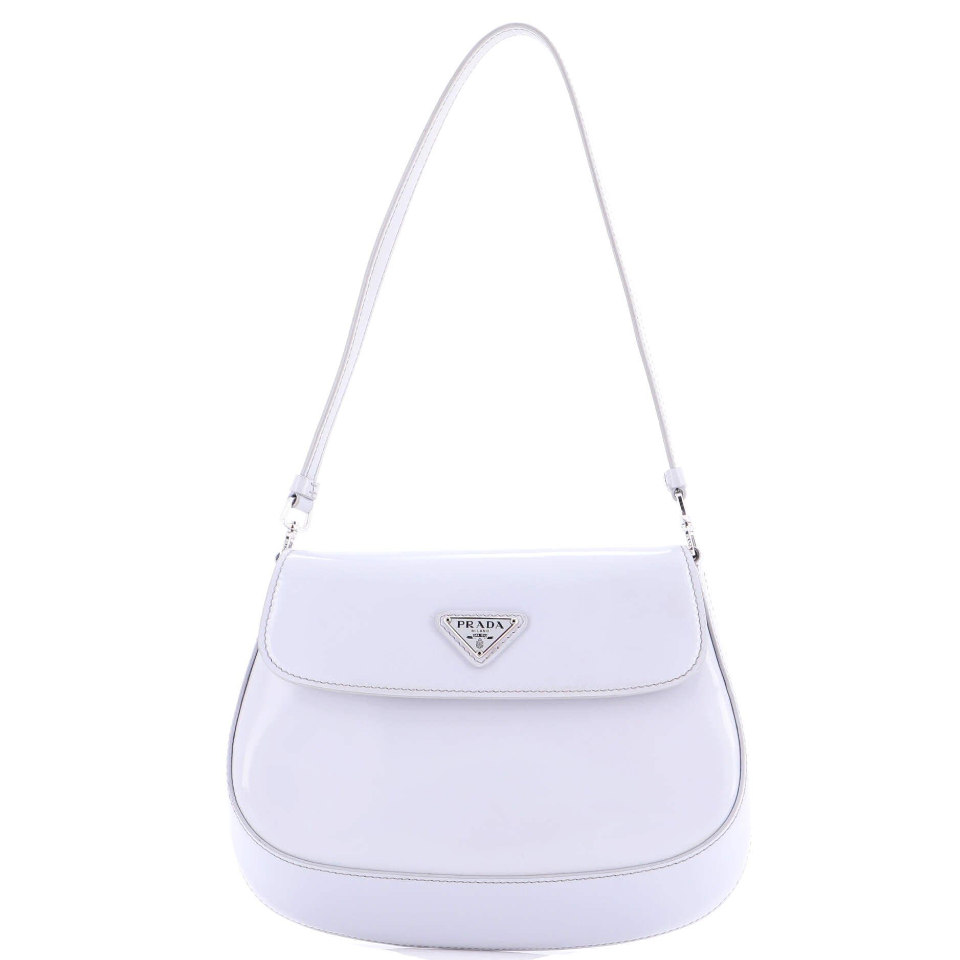 Cleo Flap Shoulder Bag Spazzolato Leather Small