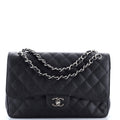 Classic Double Flap Bag Quilted Caviar Jumbo