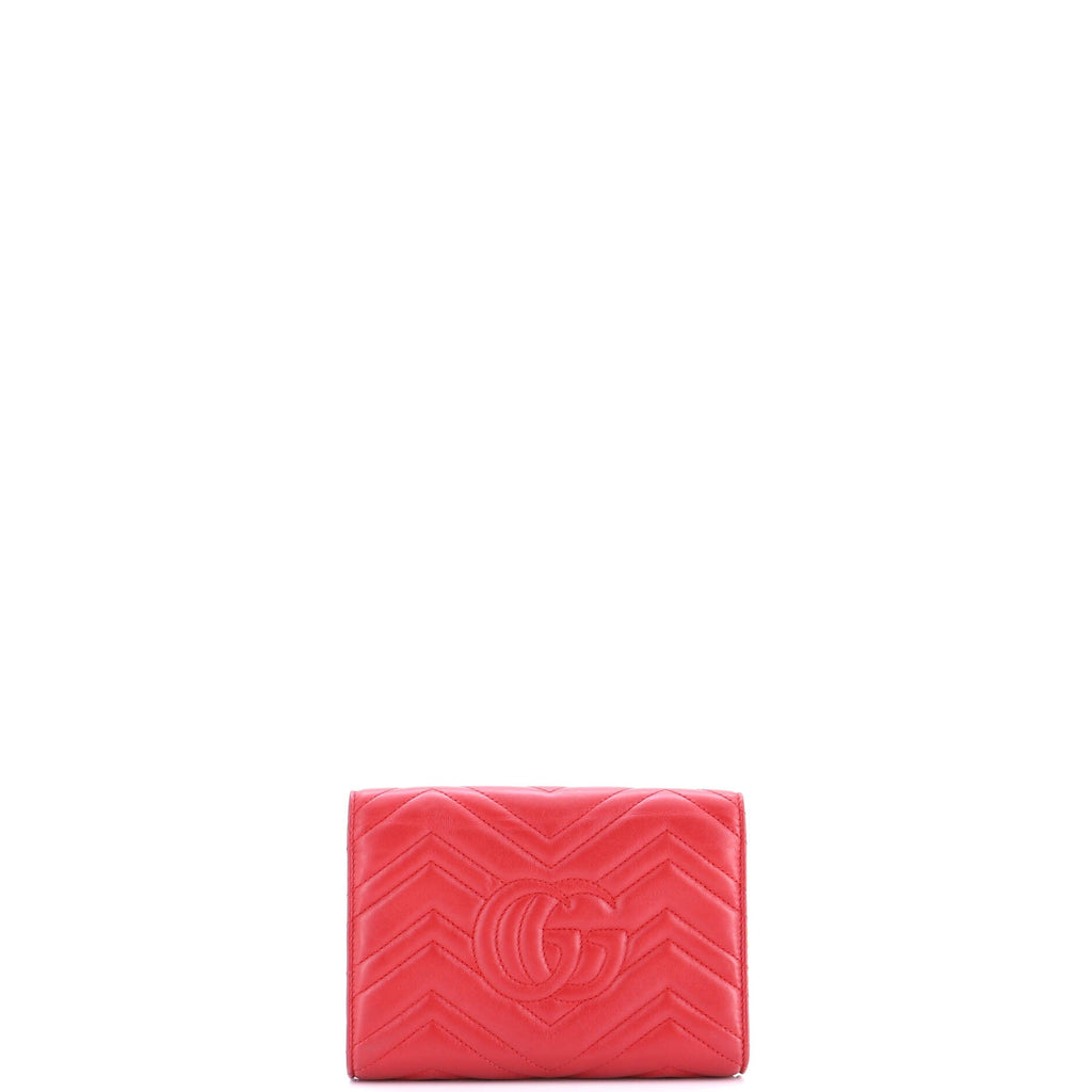 GG Marmont Chain Wallet Matelasse Leather Mini