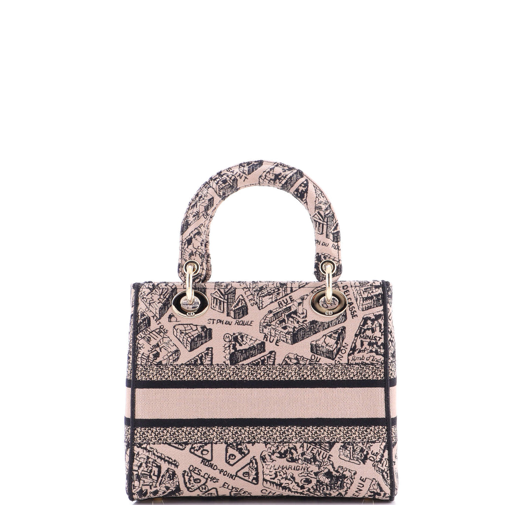 Lady D-Lite Bag Embroidered Canvas Medium