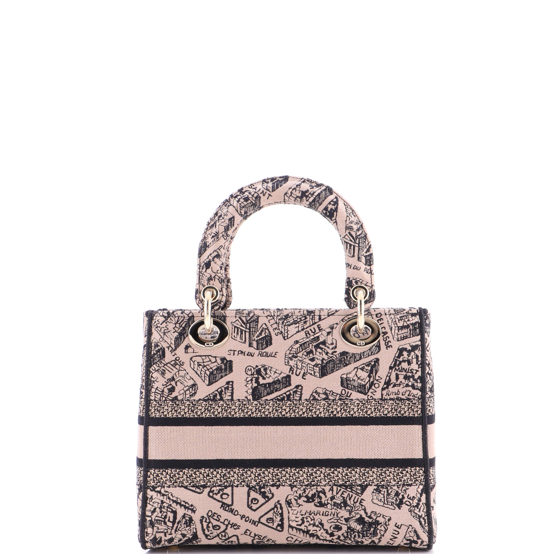 Lady D-Lite Bag Embroidered Canvas Medium