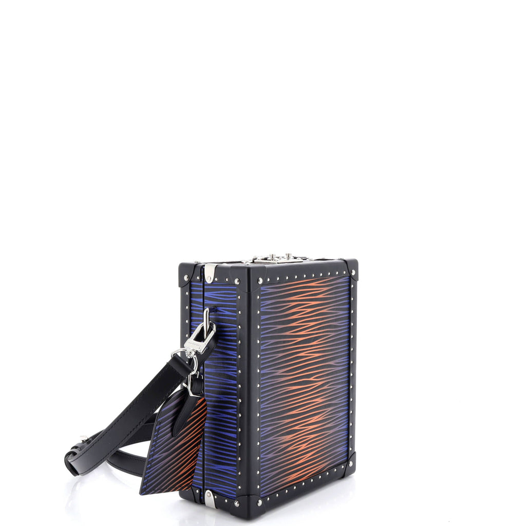 Vertical Clutch Box Logo Embossed XL Epi Leather