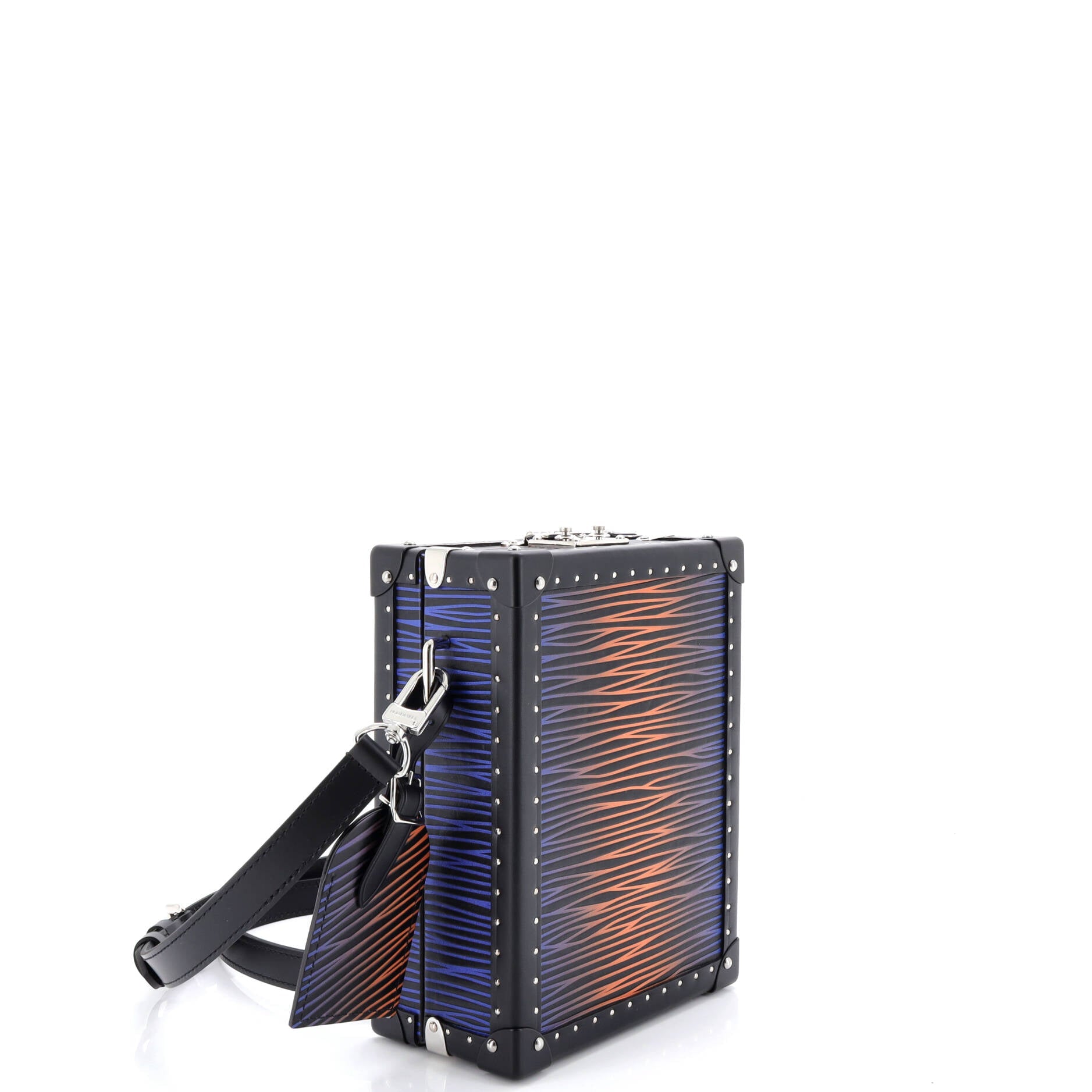 Vertical Clutch Box Logo Embossed XL Epi Leather
