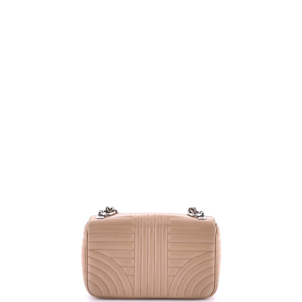 Chain Flap Shoulder Bag Diagramme Quilted Leather Medium