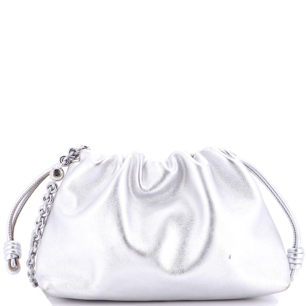Flamenco Knot Chain Purse Bag Leather Medium