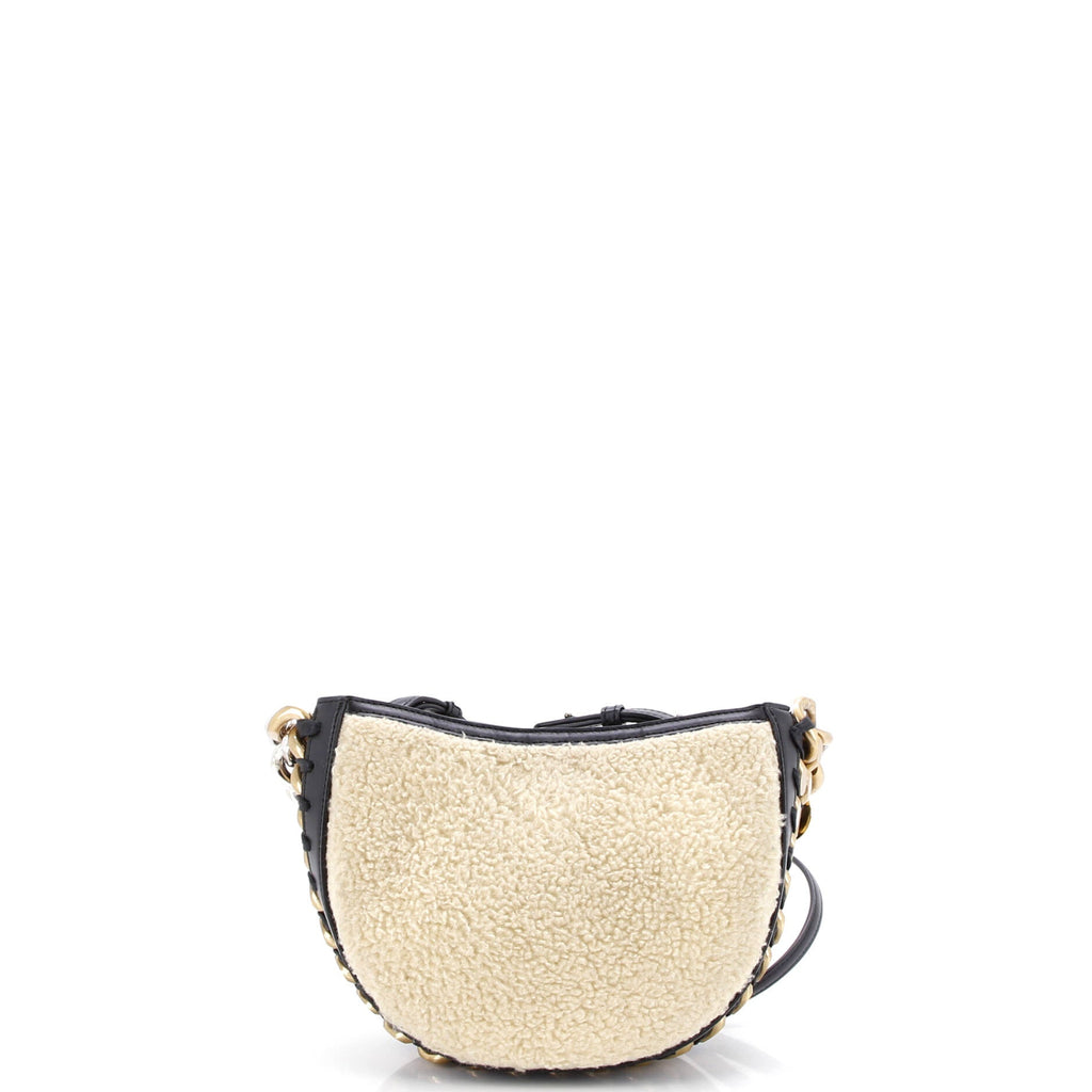 Frayme Shoulder Bag Faux Shearling and Faux Leather Small