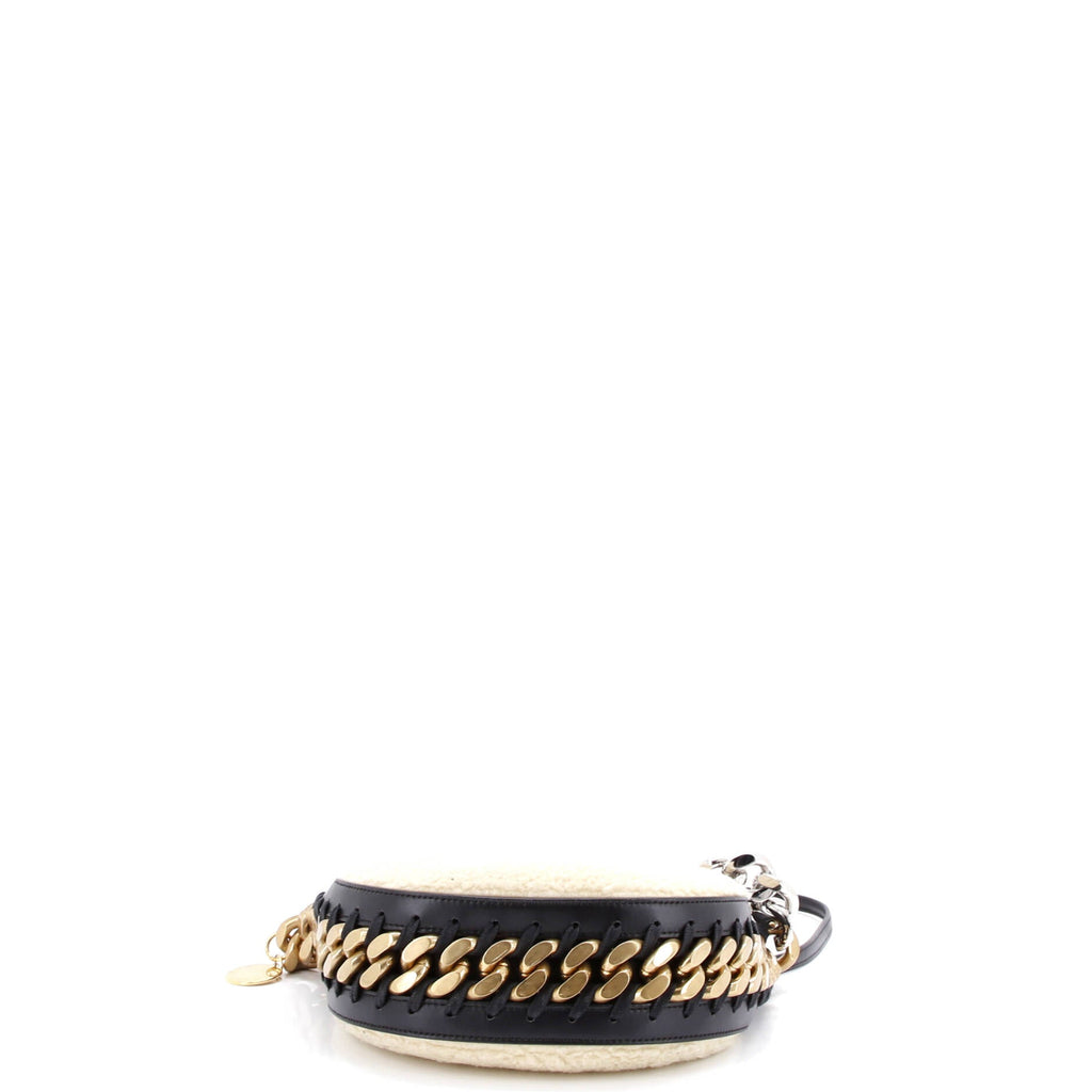 Frayme Shoulder Bag Faux Shearling and Faux Leather Small
