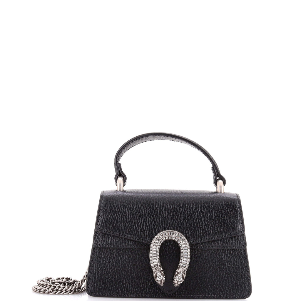 Dionysus Top Handle Bag Leather with Crystals Mini