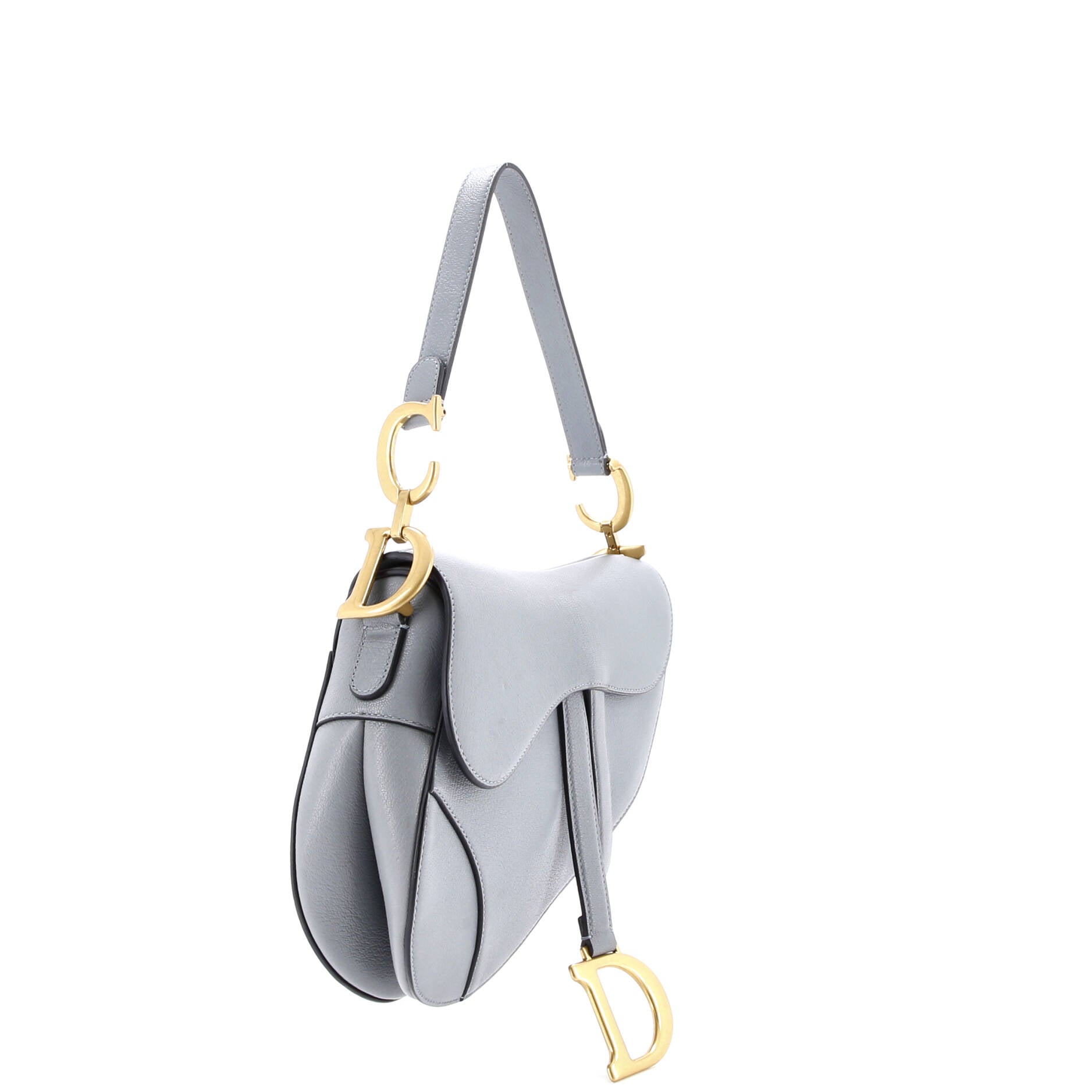 Saddle Handbag with Strap Leather Medium