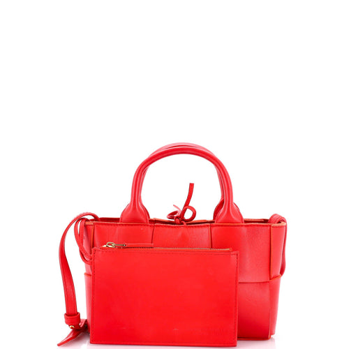 Arco Tote Maxi Intrecciato Leather Candy