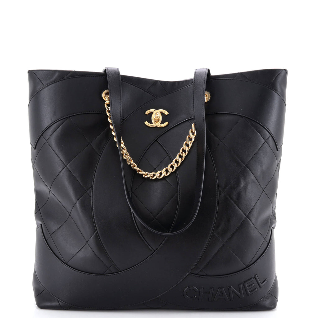 Club Monaco Shopping Tote Quilted Lambskin Large