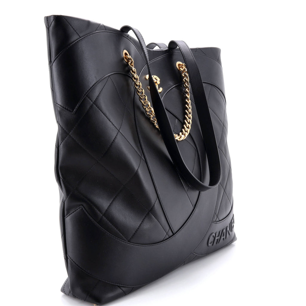 Club Monaco Shopping Tote Quilted Lambskin Large