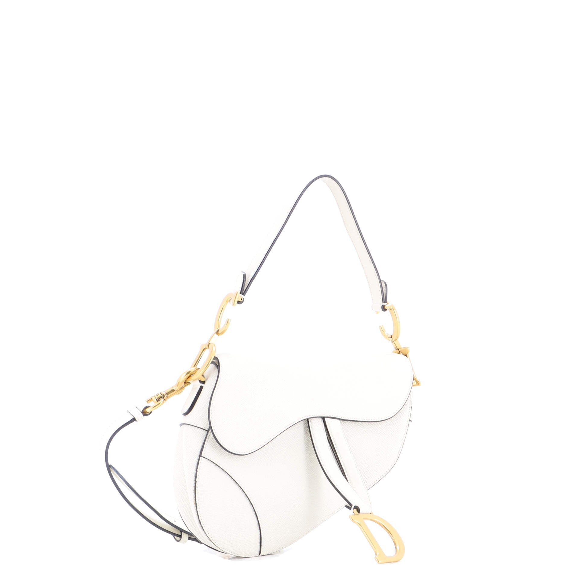 Saddle Handbag with Strap Leather Medium