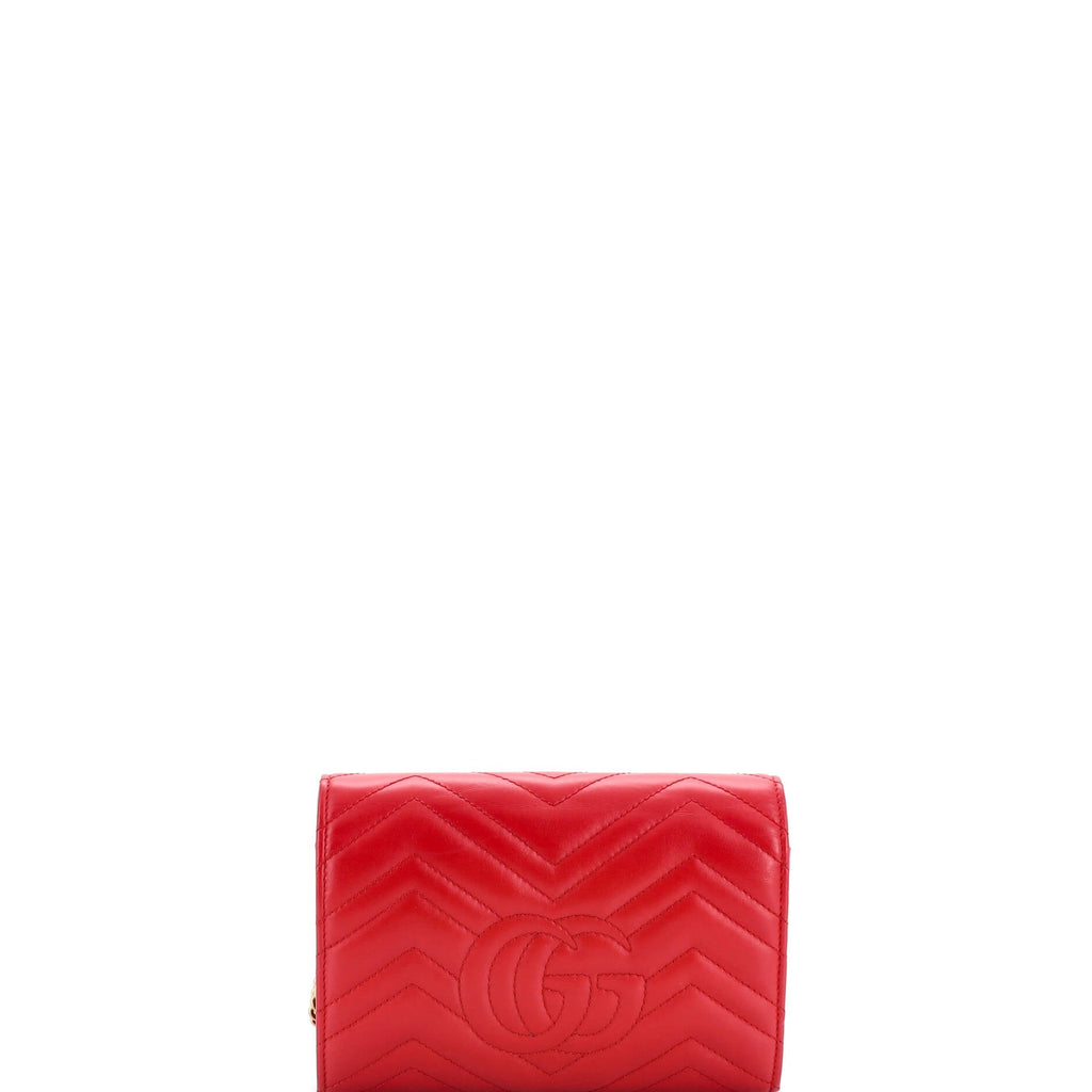 GG Marmont Chain Wallet Matelasse Leather Mini