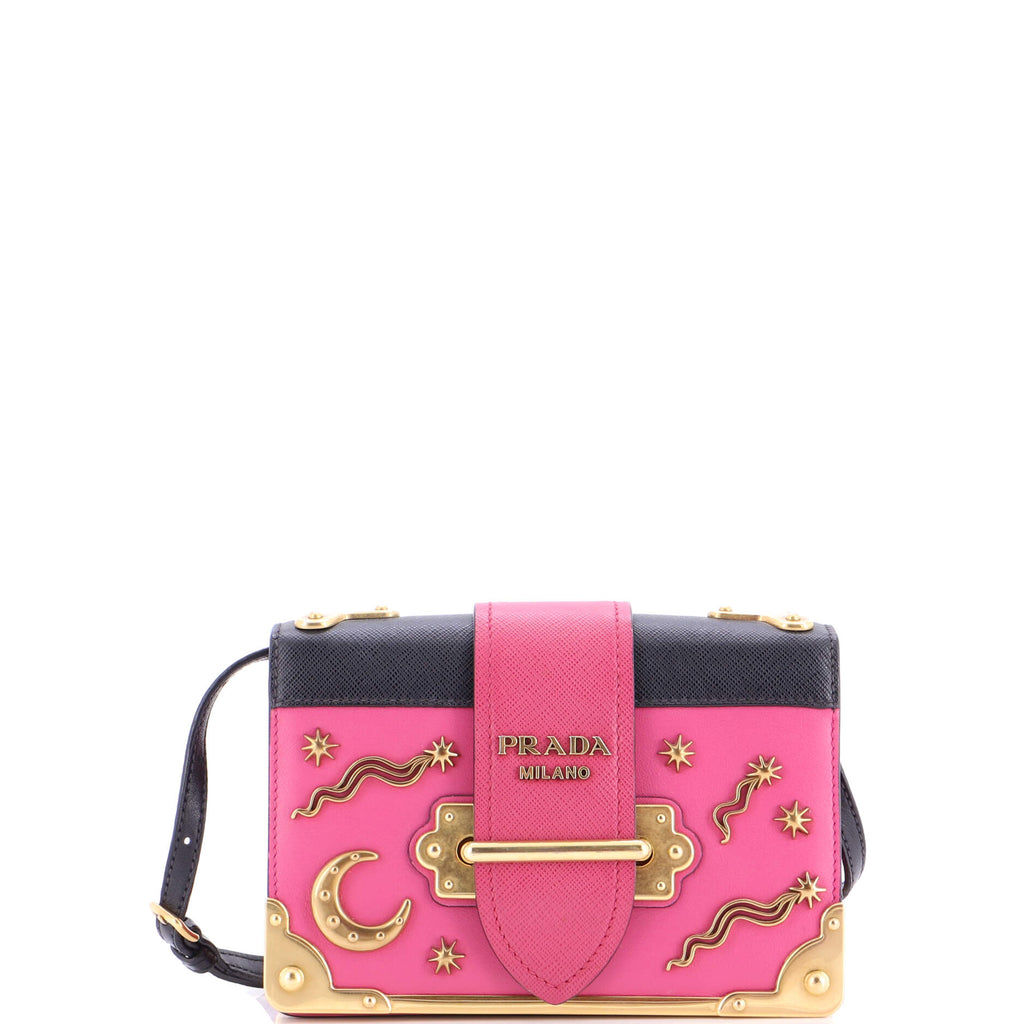 Cahier Crossbody Bag Embellished Leather Small