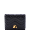 GG Marmont Flap Card Case Matelasse Leather