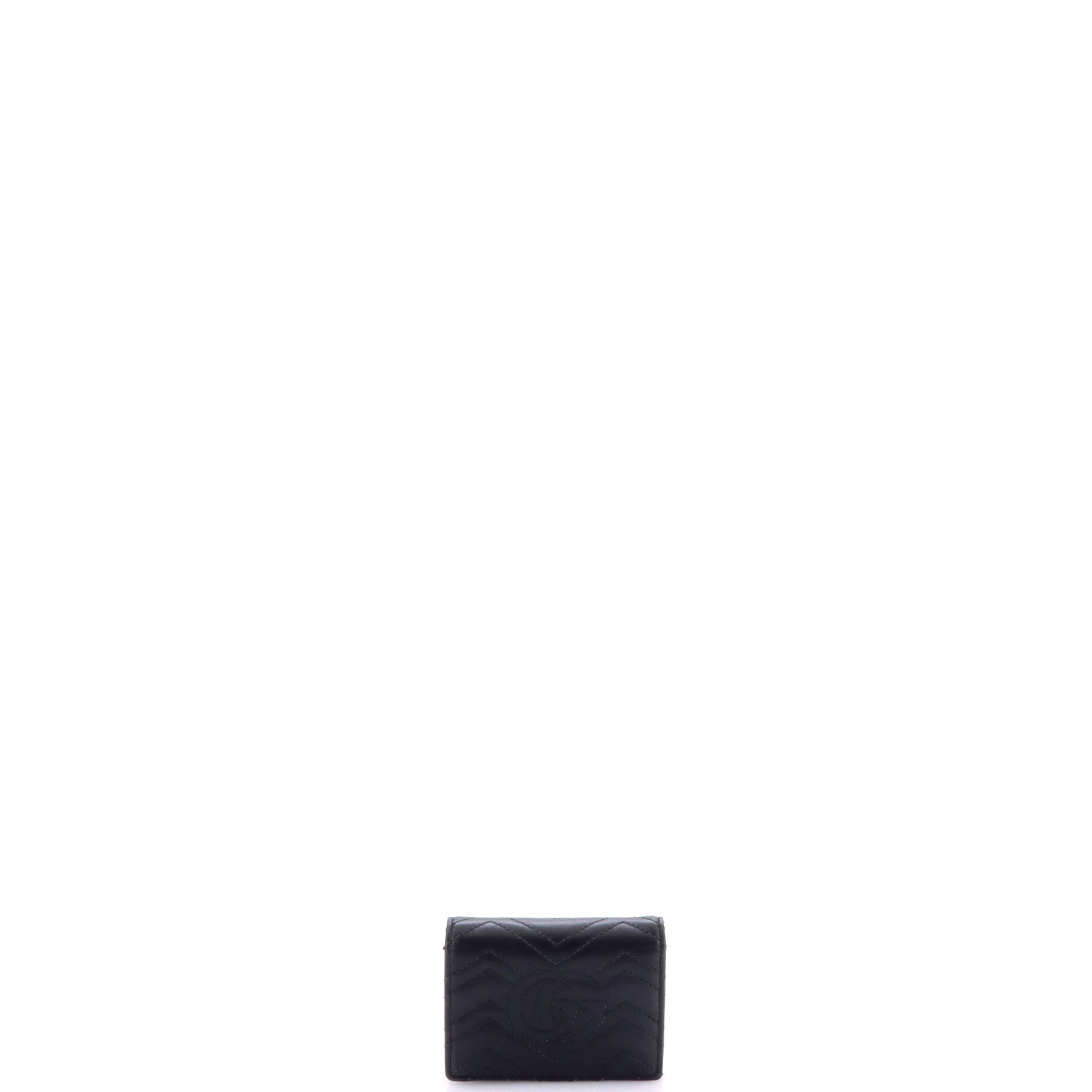GG Marmont Flap Card Case Matelasse Leather