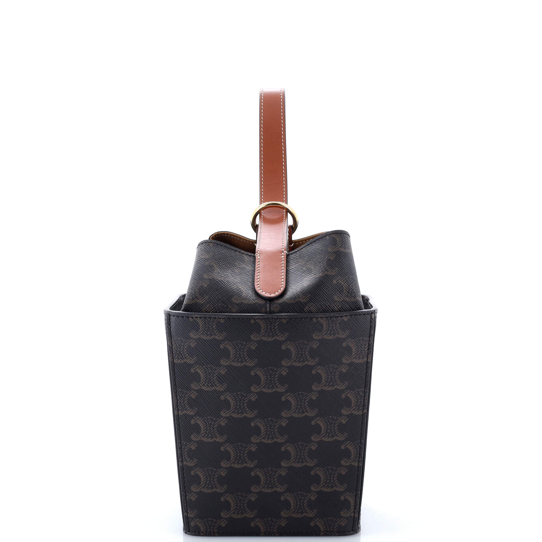 Strap Box Top Handle Bag Triomphe Coated Canvas