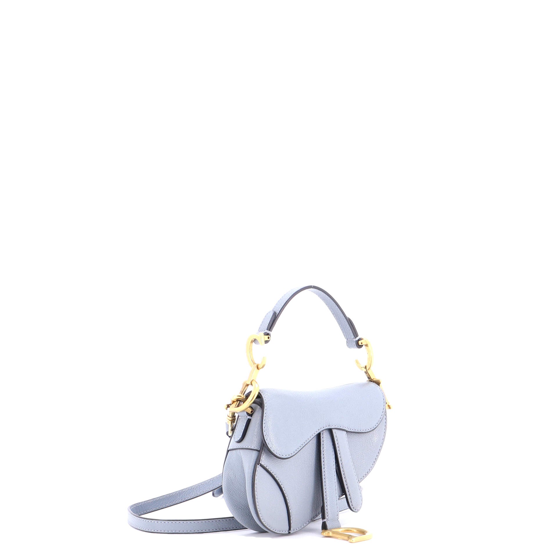 Saddle Handbag with Strap Leather Micro