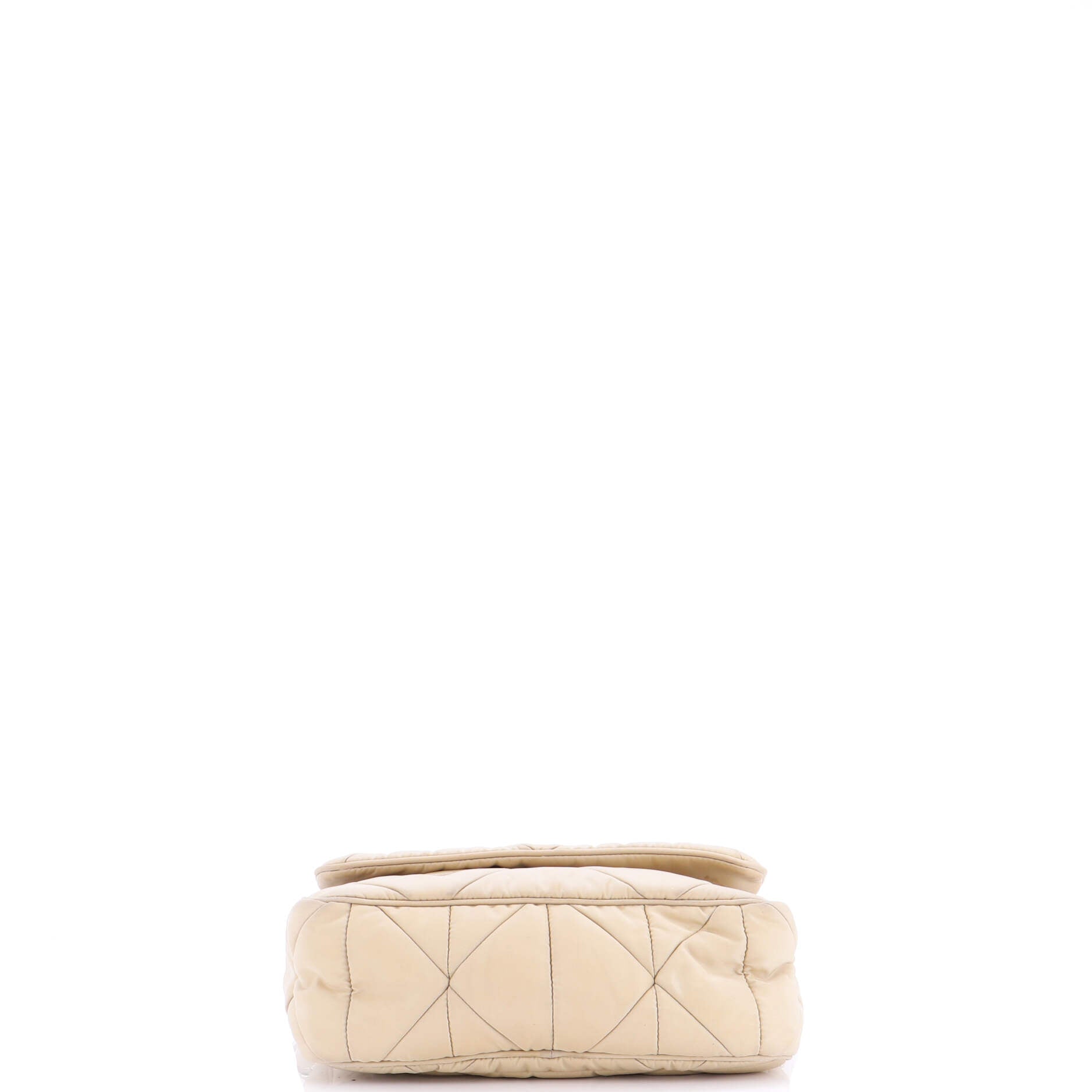 Padded Flap Shoulder Bag Quilted Tessuto