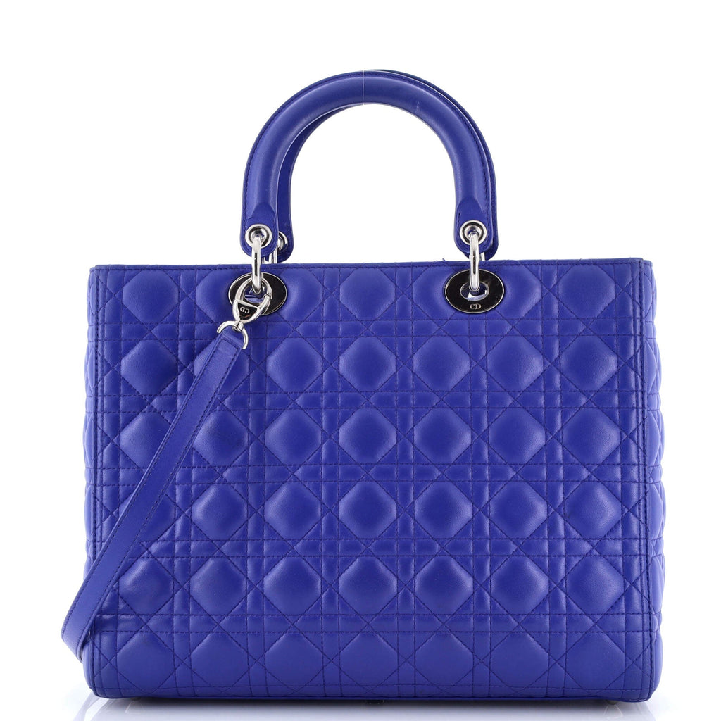 Lady Dior Bag Cannage Quilt Lambskin Large