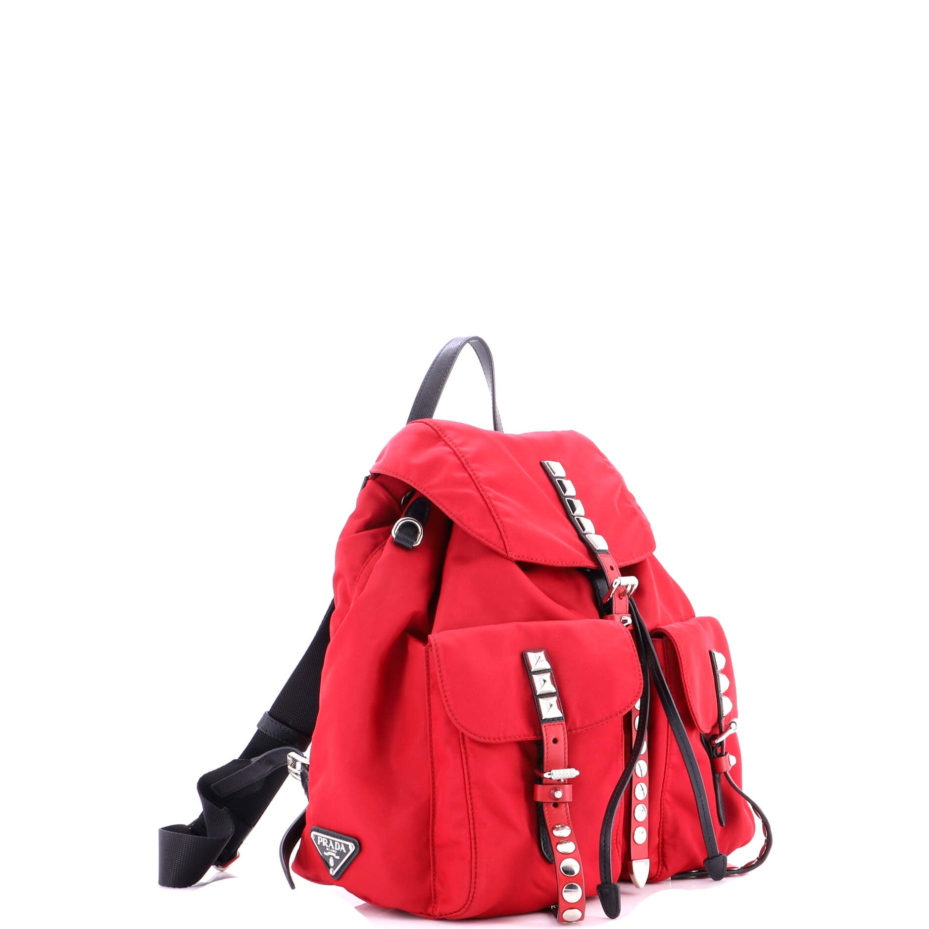 New Vela Backpack Tessuto with Studded Leather