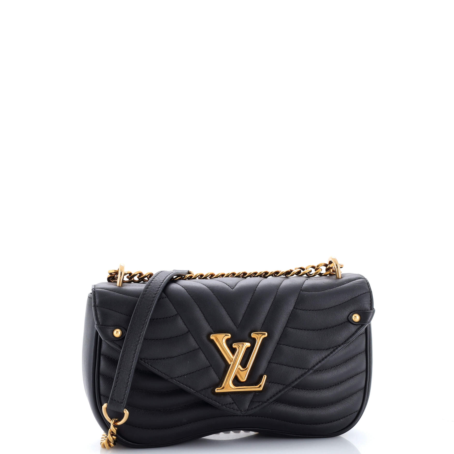 New Wave Chain Bag Quilted Leather MM
