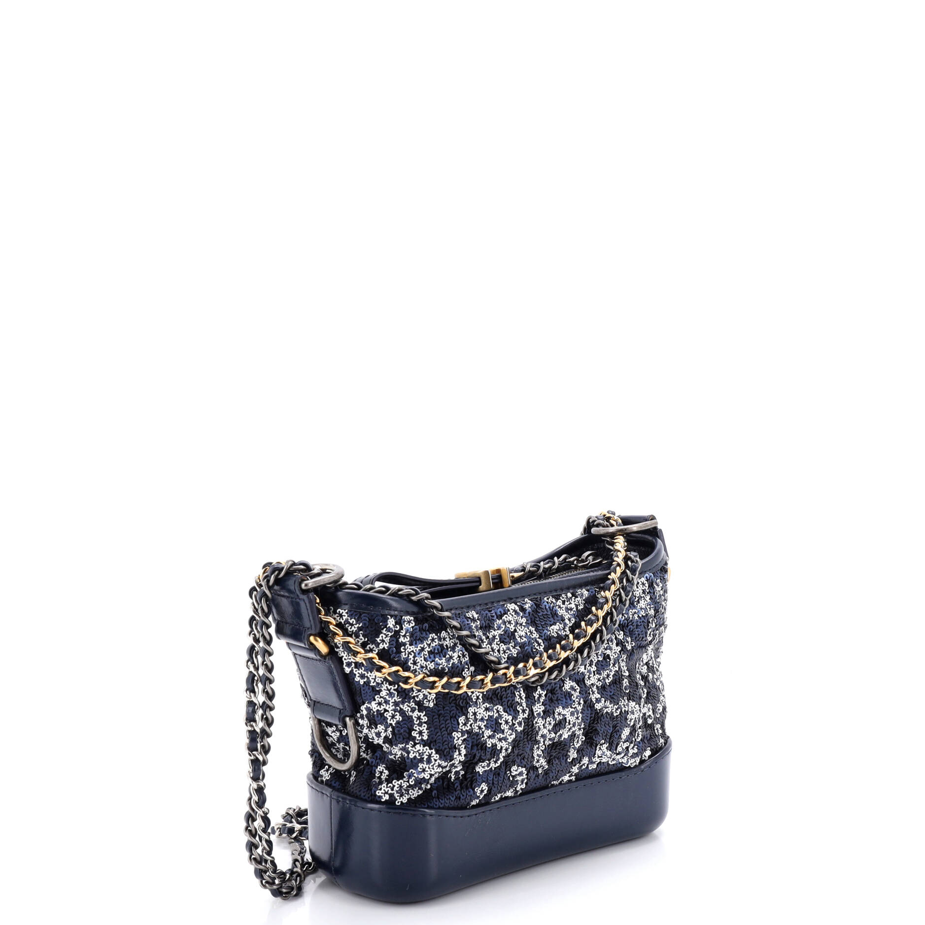 Gabrielle Hobo Logo Motif Sequins Small