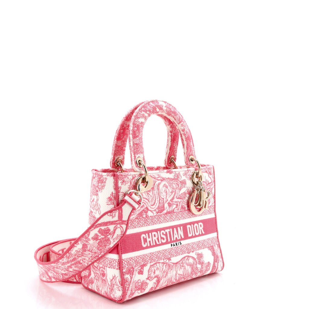 Toile de Jouy Lady D-Lite Bag Embroidered Canvas