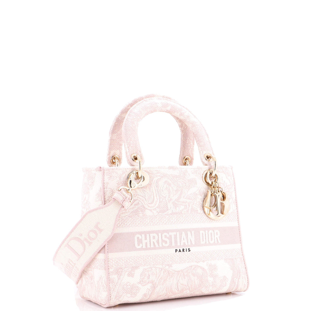 Toile de Jouy Lady D-Lite Bag Embroidered Canvas