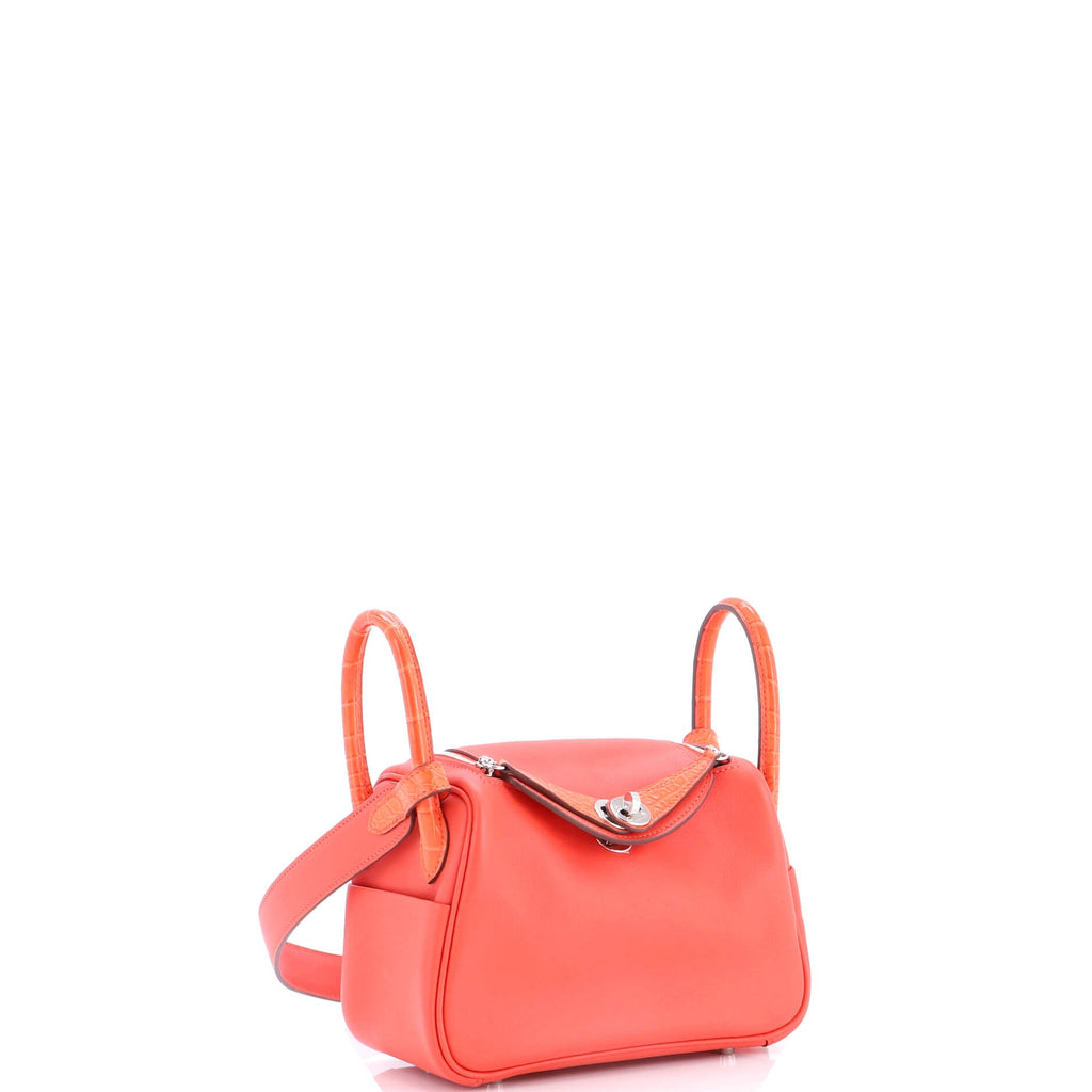 Bicolor Touch Lindy Bag Swift with Matte Alligator Mini