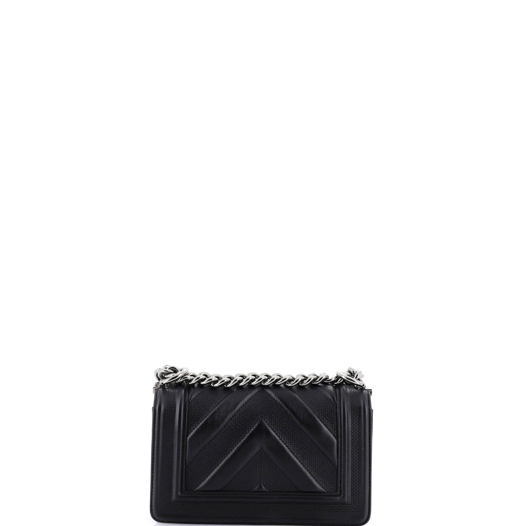Boy Flap Bag Perforated Chevron Lambskin Small
