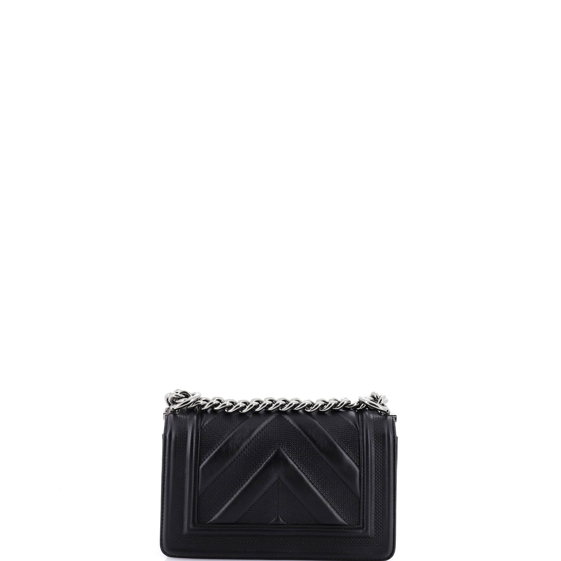 Boy Flap Bag Perforated Chevron Lambskin Small