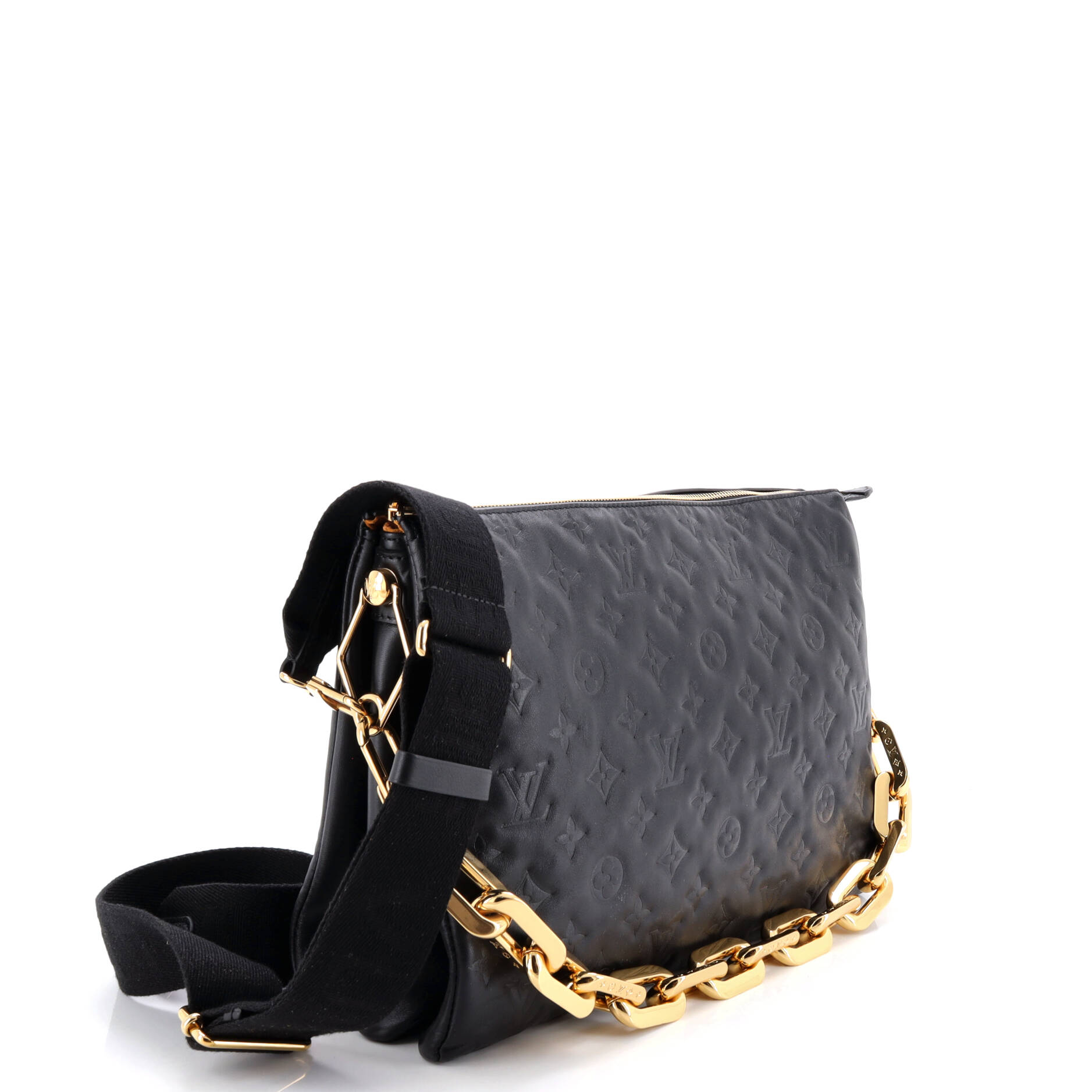 Coussin Bag Monogram Embossed Lambskin MM