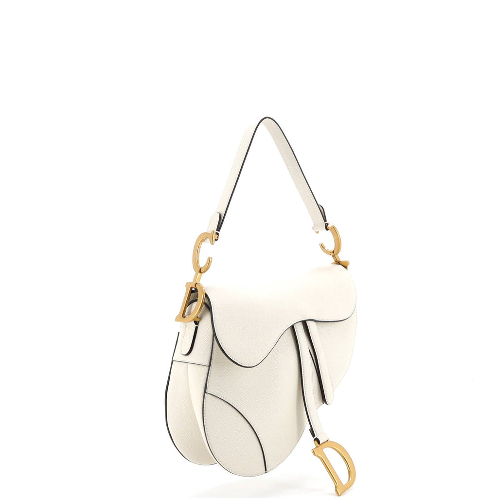Saddle Handbag with Strap Leather Medium