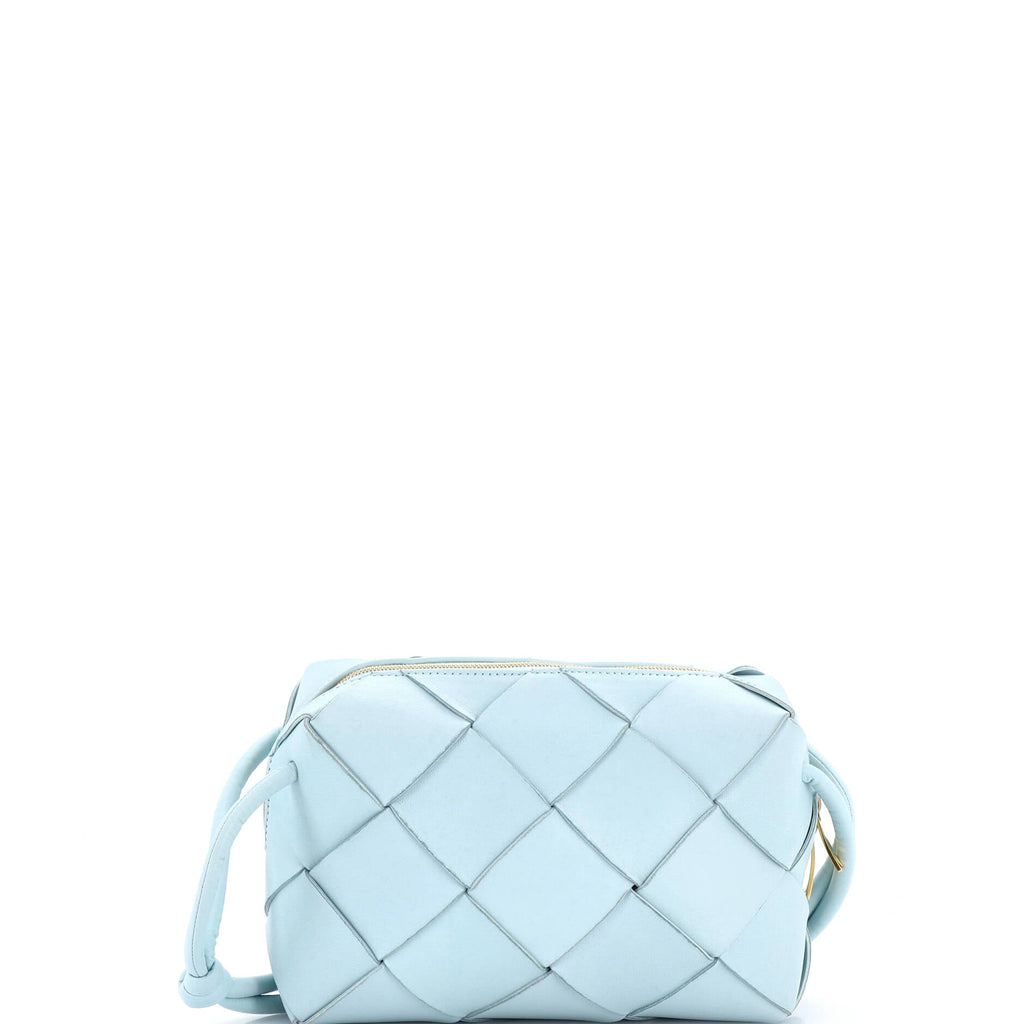 Cassette Camera Crossbody Bag Maxi Intrecciato Leather Small