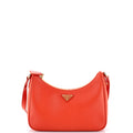 Adjustable Handle Zip Hobo Saffiano Leather Mini