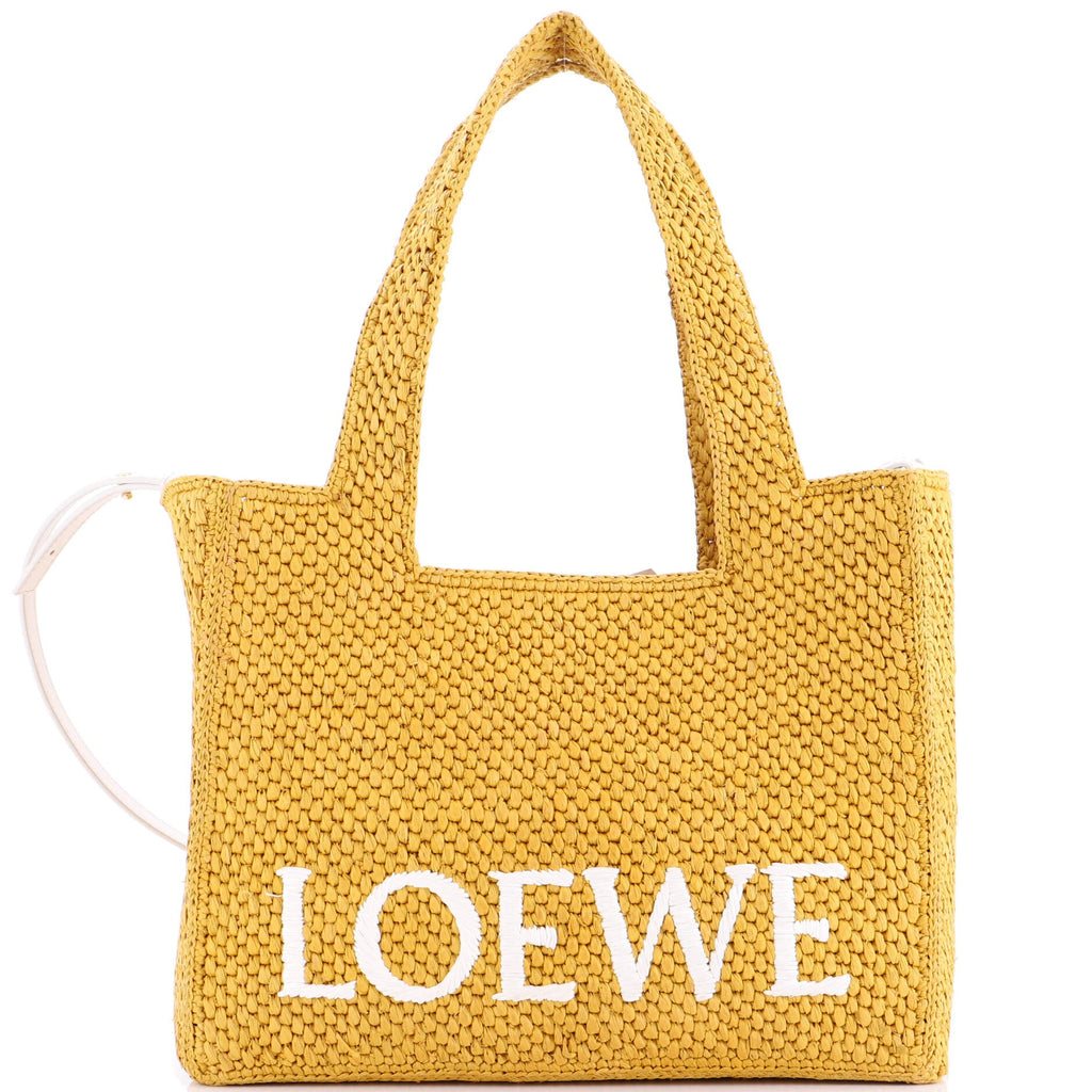 Paula's Ibiza Logo Convertible Tote Raffia Medium