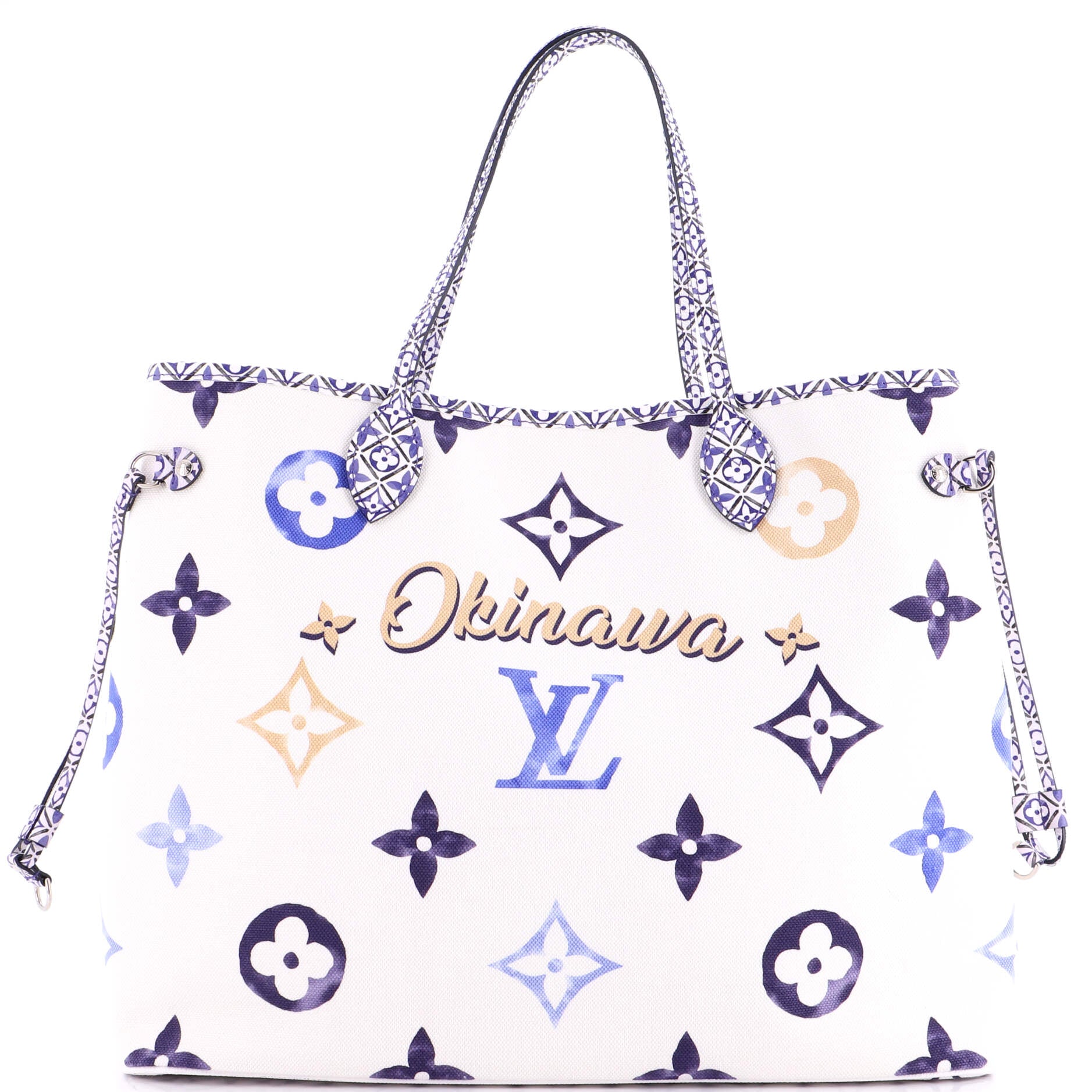 Neverfull NM Tote Limited Edition Cities By The Pool Monogram Watercolor Giant GM