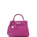 Kelly Handbag Rose Pourpre Togo with Palladium Hardware 25