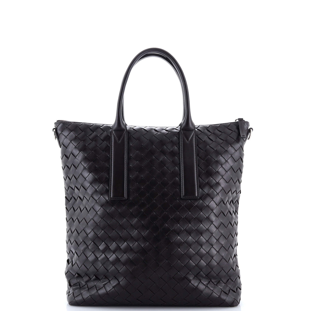 Convertible Zip Tote Intrecciato Leather North South