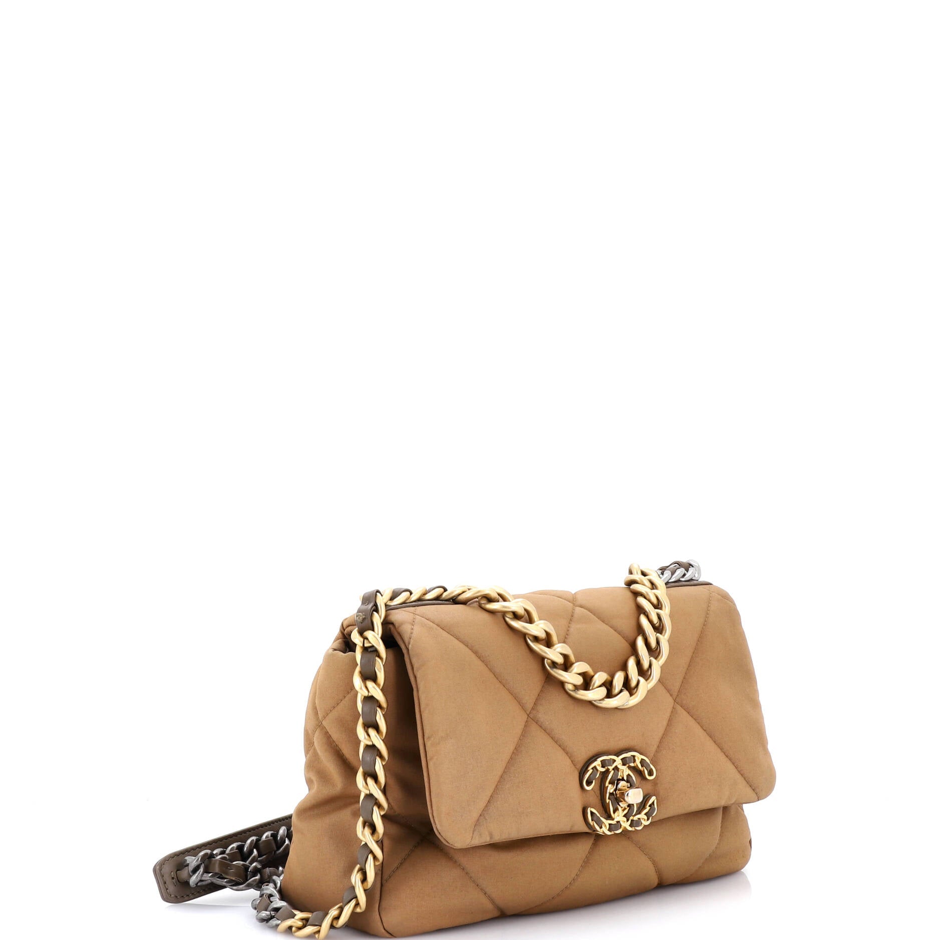 19 Flap Bag Quilted Canvas Medium