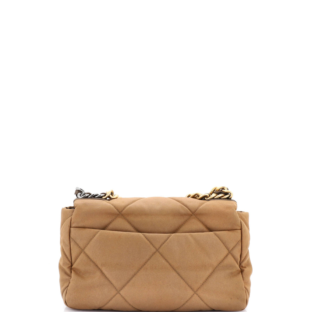 19 Flap Bag Quilted Canvas Medium